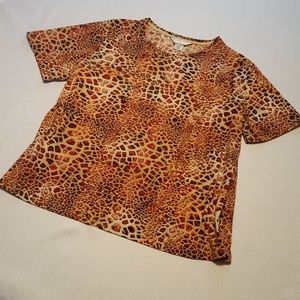 🌻Bundle Sale!🌻 Animal Print Tee Dressy Blouse 2X